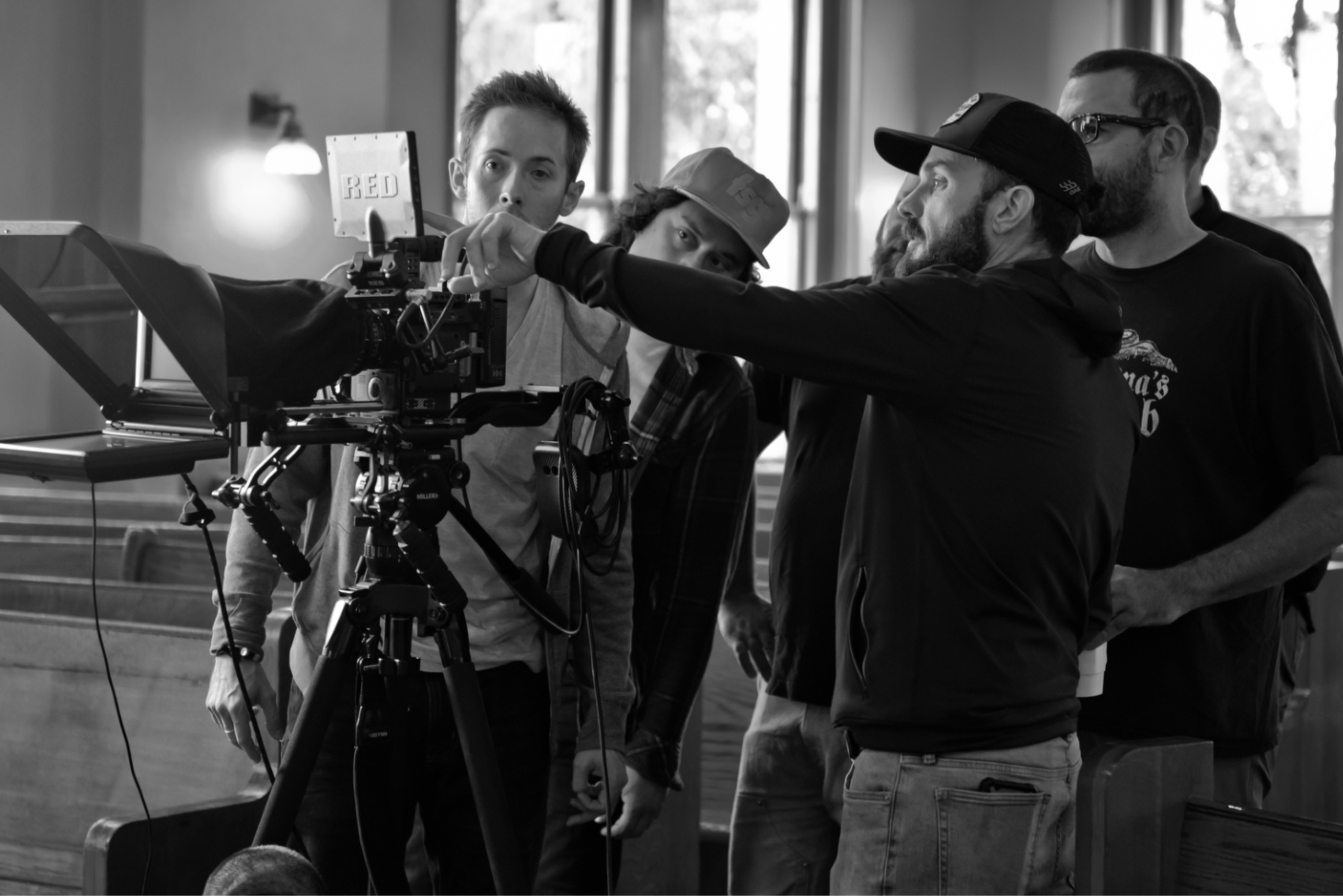 Film production set behind the scenes
